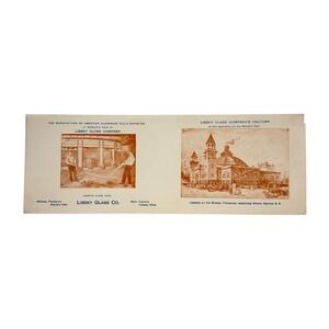 Columbian Exposition Libbey Glass Factory Advertising Leaflet 1893 Double Sided